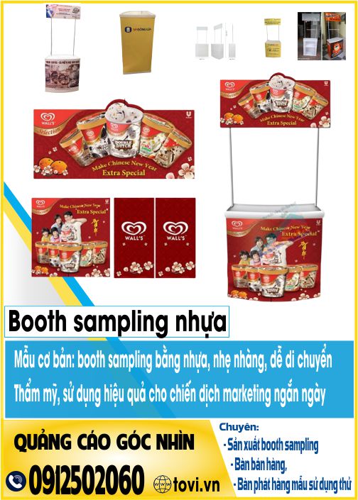 booth sampling nhựa