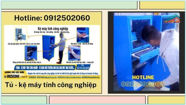 tủ vi tính bằng sắt có khóa