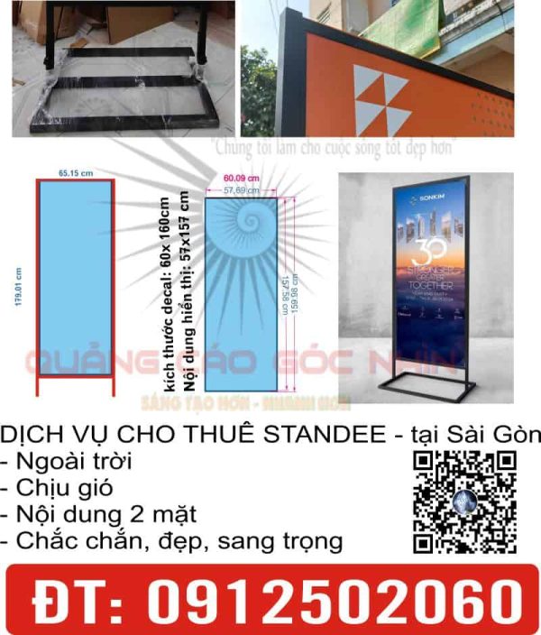 ở đâu cho thuê standee săt ngoài trời