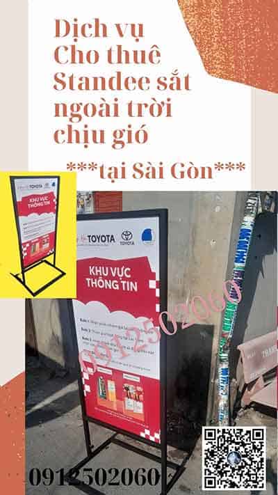 ở đâu cho thuê standee chân sắt