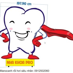 manocanh rối hơi hình cái răng siêu nhân