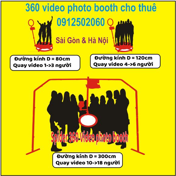 Cho thuê Spider 360 Video Photo Booth | Quay nhóm 10-15 người - ĐT: 0912502060 Spider 360 Video Photo Booth