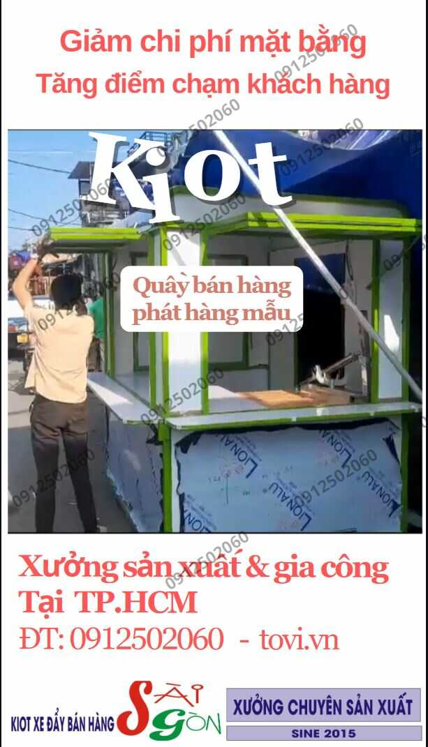 Kiot Di Động 3 Cánh Gấp: Giải Pháp Thay Thế Mặt Bằng Giá Cao | Kiot xe đẩy bán hàng Sài Gòn - ĐT: 0912502060 Ki-ốt bán hàng di động