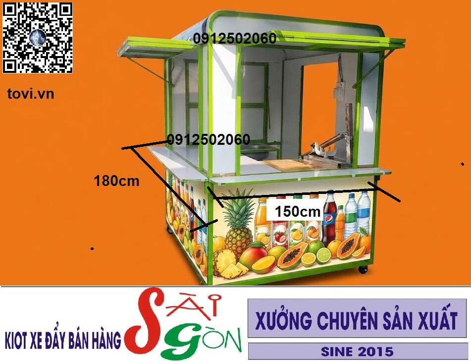 Kiot Di Động 3 Cánh Gấp: Giải Pháp Thay Thế Mặt Bằng Giá Cao | Kiot xe đẩy bán hàng Sài Gòn - ĐT: 0912502060 kiot xe đẩy bán hàng Sài Gòn