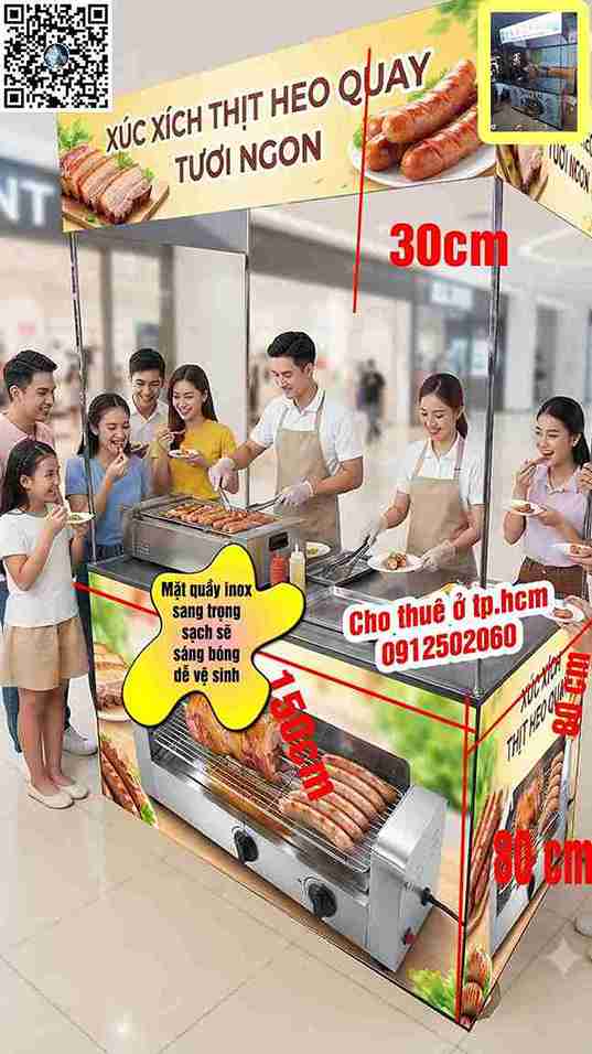 Ý Tưởng Mới Thiết Kế Quầy Pop-up Store, Roadshow F&B Thu hút Khách Hàng Tại TP.HCM - vt150-3 - ĐT: 0912502060 Booth sự kiện sampling thương hiệu tại sảnh trung tâm thương mại lớn ở TPHCM